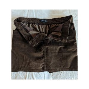 A.P.C. Paris Brown Mini Corduroy Skirt